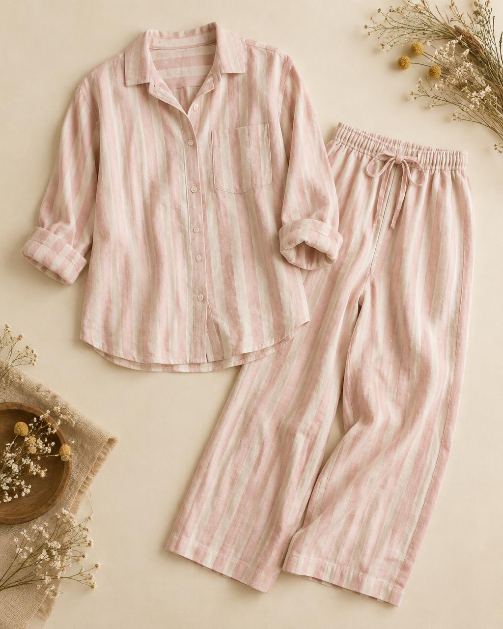 Striped Linen Co-ord Set