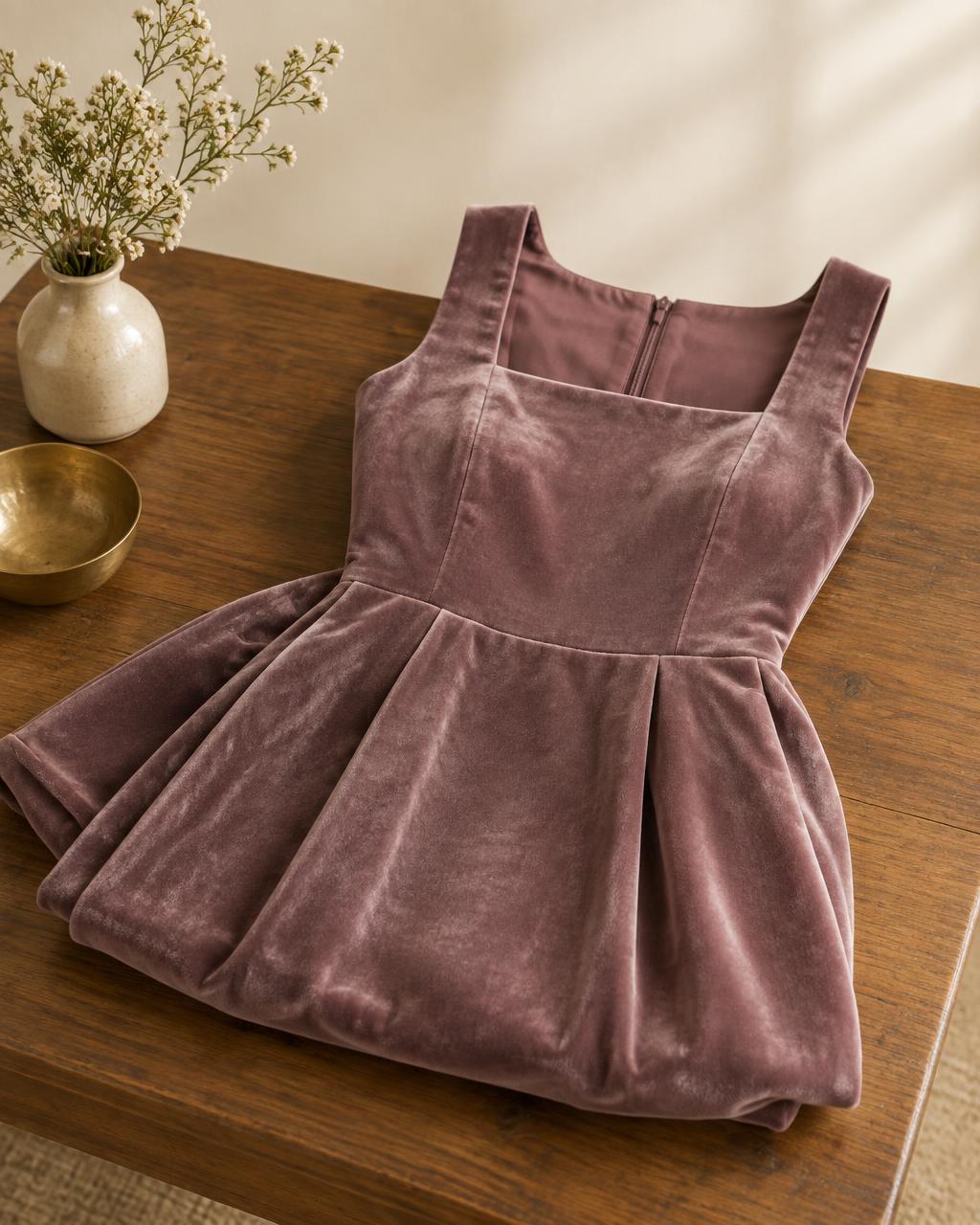 Velvet Fit & Flare Midi